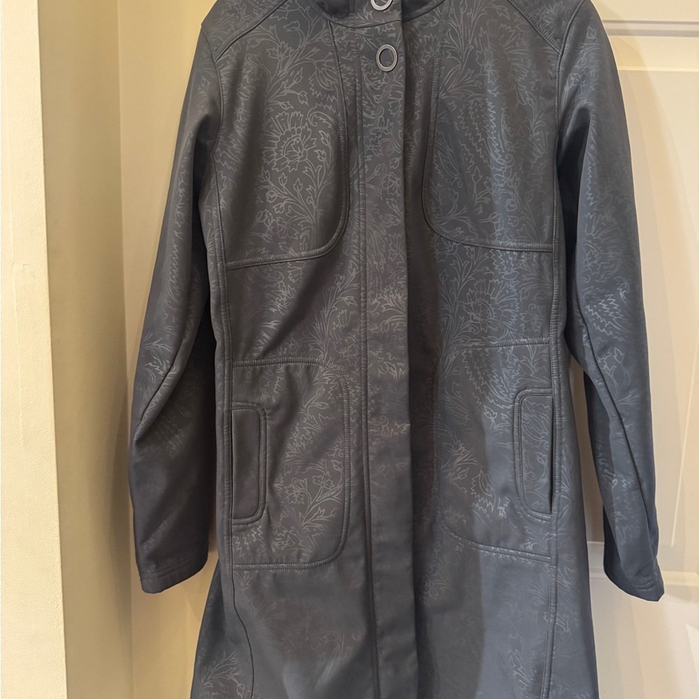 Lucy Women’s Blue Gray  Hooded Raincoat size‎ S/P